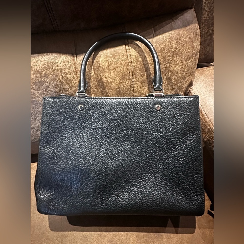 Kate Spade Leila Triple Compartment Satchel Crossbody  — Black Pebbled Leather - Picture 3 of 10